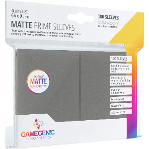 Gamegenic: Matte Prime Sleeves, Galápagos Jogos (Cinza Escuro)