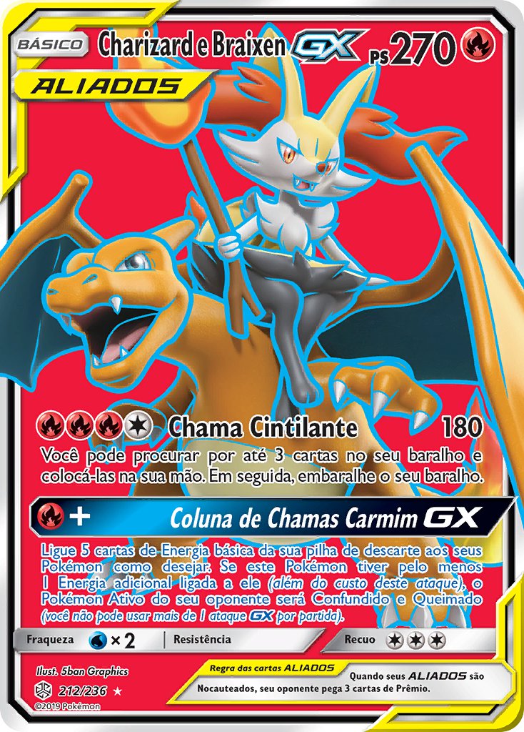 Charizard E Braixen Gx Pokémon Myp Cards